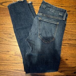 MOTHER Dark Blue Skinny Jeans